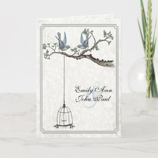 kattebonnen Tortelduifjes Birdcage Wedding (Voorkant)