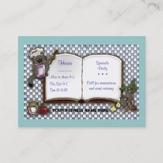 kattechef visitekaartje (Voorkant)