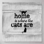 kattecitaat poster waterverf ontwerp (Voorkant)