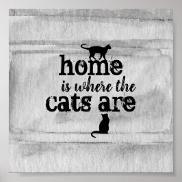 kattecitaat poster waterverf ontwerp