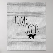 kattecitaat poster waterverf ontwerp (Voorkant)