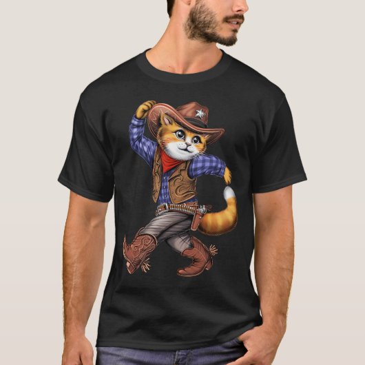 Kattecowboy T-shirt (Voorkant)