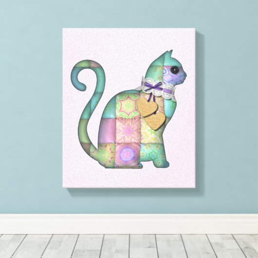 kattedoek canvas afdruk (Insitu (Houten vloer))