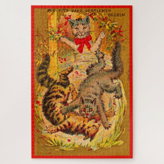 kattegevecht legpuzzel (Verticaal)