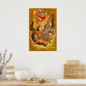 kattegevecht poster (Keuken)