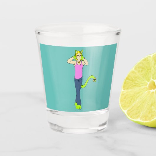 katteglas shot glas (Voorkant)