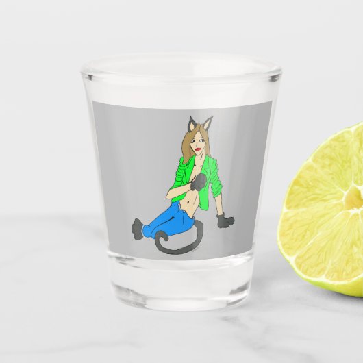 katteglas shot glas (Voorkant)