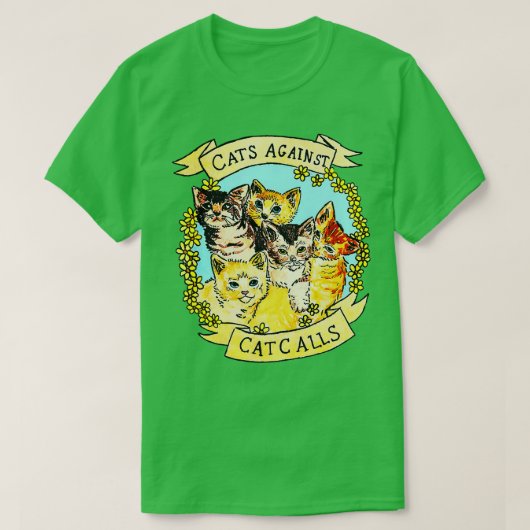 Kattegraad tegen kattenoproepen V T-shirt (Design voorkant)