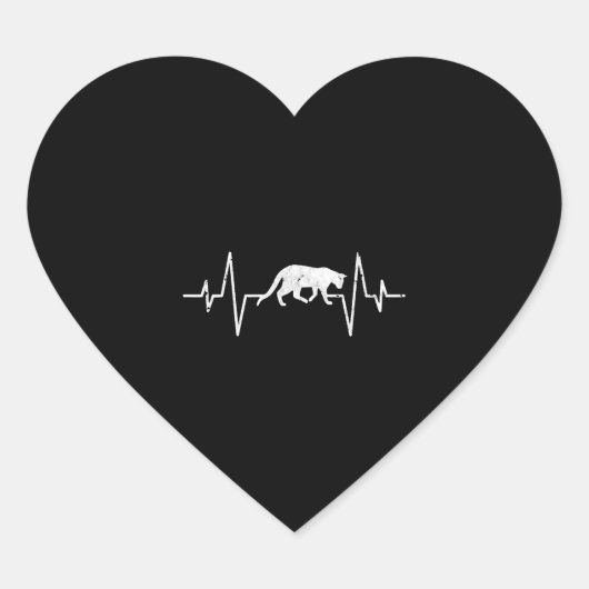 kattehartslag hart sticker (Voorkant)