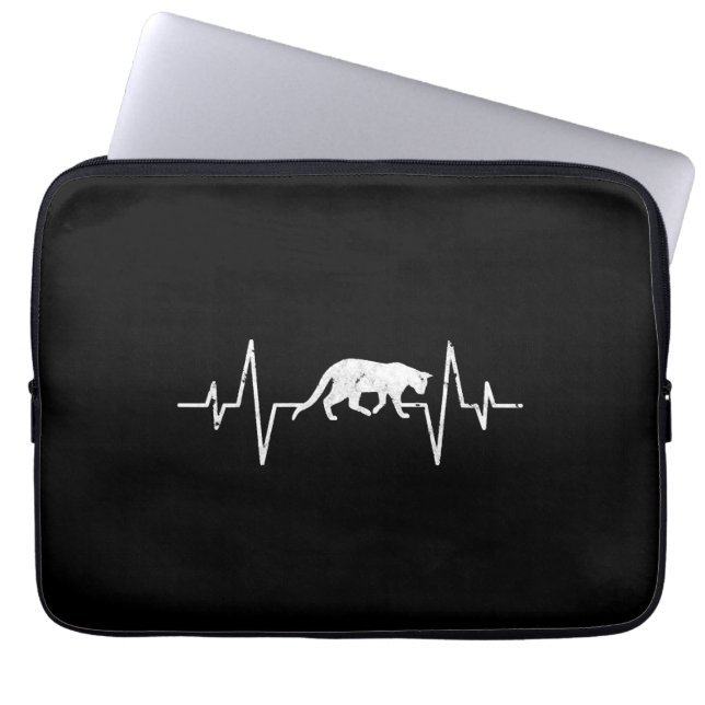 kattehartslag laptop sleeve (Voorkant)