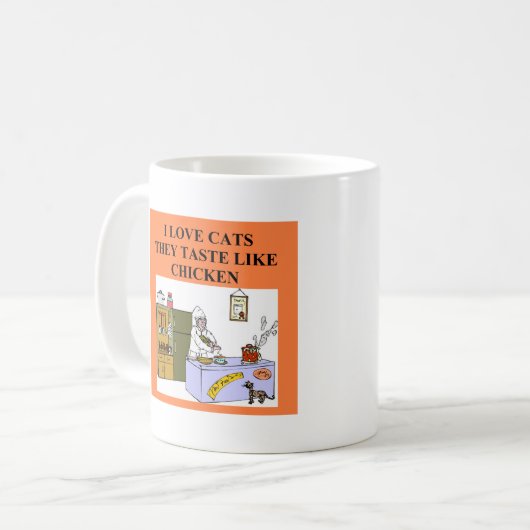 kattehater ontwerp koffiemok (Voorkant links)