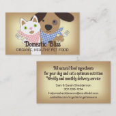 kattehond homemade visitekaartje van voeder voor g (Voorkant / Achterkant)