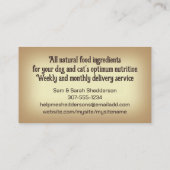 kattehond homemade visitekaartje van voeder voor g (Achterkant)