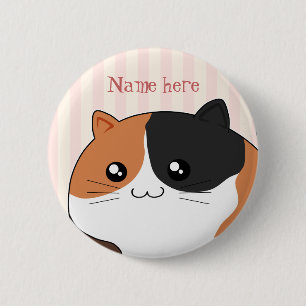 kattekattekatje van Kawaii Calico Ronde Button 5,7 Cm