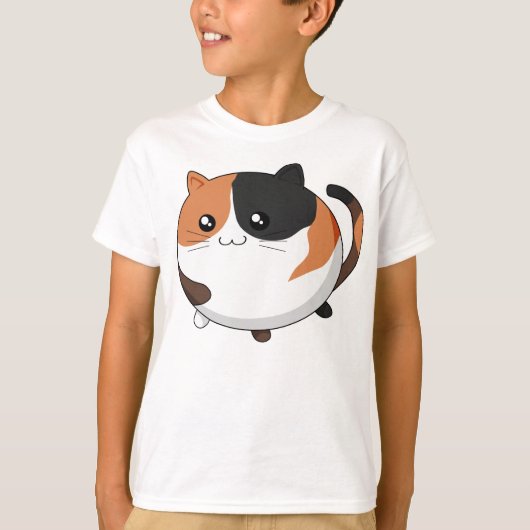 kattekattekatje van Kawaii Calico T-shirt (Voorkant)