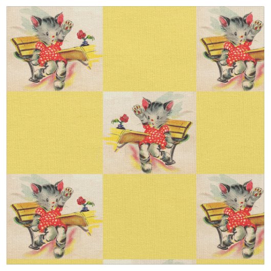 kattekattenhandschrift stof (Close Up)