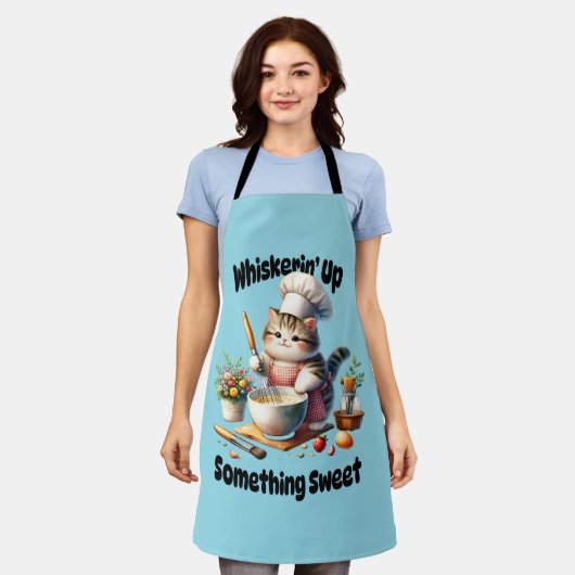Kattekeuken Schort met Garde (Gedragen)