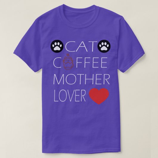 kattekoffiemoeder lovercats t-shirt (Design voorkant)