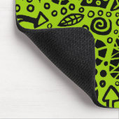 Kattekruid Dromen - Zwart op Groen 99CC00 Muismat (Hoek)