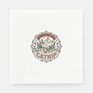 Kattekruid Kat Kattekruid Vintage Vector Kunst Shi Servet