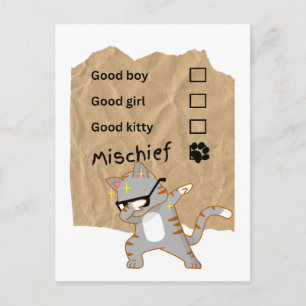 Kattekwaad Briefkaart