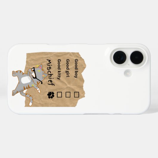 Kattekwaad Case-Mate iPhone Case (Achterkant (horizontaal))