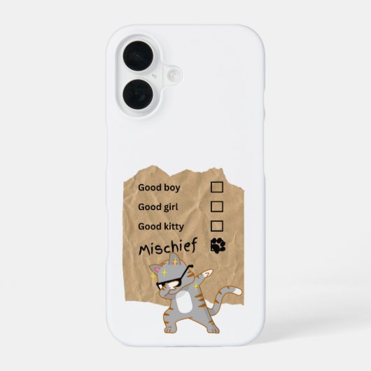 Kattekwaad iPhone 16 Hoesje (Achterkant)