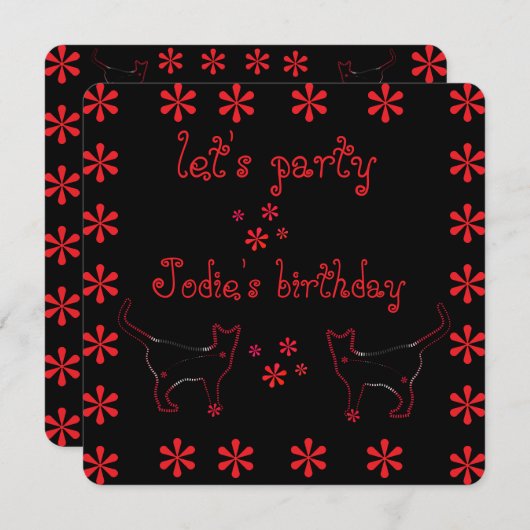 kattelijntje kaart (Voorkant / Achterkant)