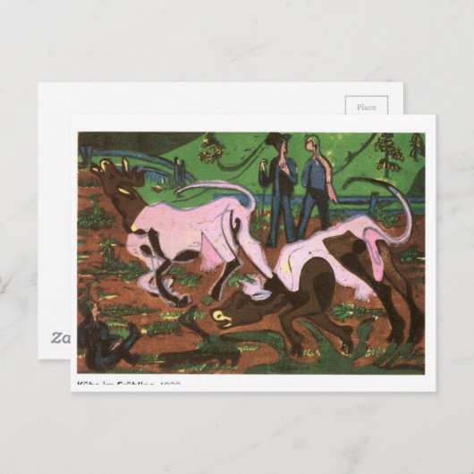 Kattels in de lente van Ernst Ludwig Kirchner Briefkaart (Voorkant / Achterkant)