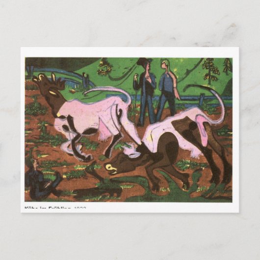 Kattels in de lente van Ernst Ludwig Kirchner Briefkaart (Voorkant)