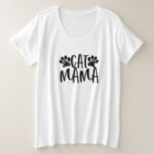 kattemama grote maat t-shirt (Design voorkant)