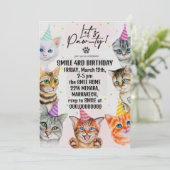 kattemeisjes katten katten katten schattig kaart (Staand voorkant)