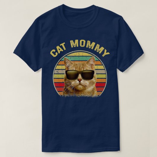  kattemoeder grappig kattemoeder retro beste katte t-shirt (Design voorkant)