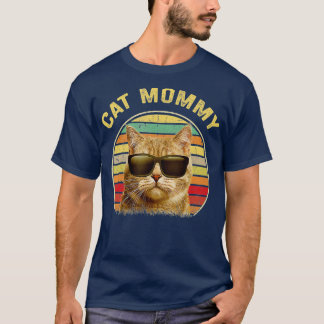  kattemoeder grappig kattemoeder retro beste katte t-shirt