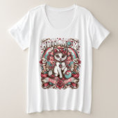 kattemoeder grote maat t-shirt (Design voorkant)