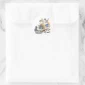 kattemoeder ronde sticker (Tas)