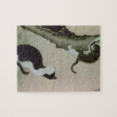 Katten, 17e eeuw (inkt op zijde) legpuzzel (Horizontaal)