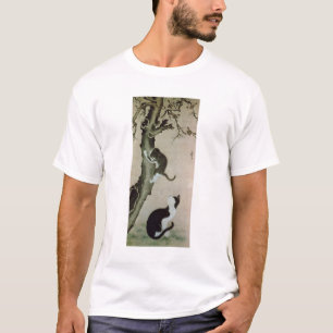 Katten, 17e eeuw (inkt op zijde) t-shirt