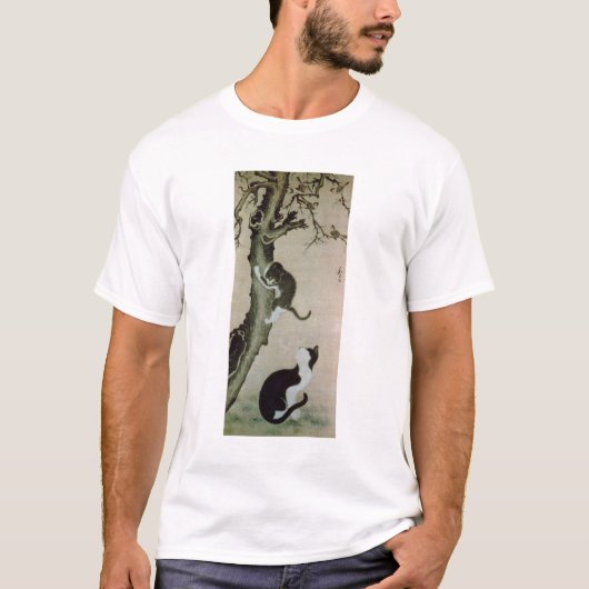 Katten, 17e eeuw (inkt op zijde) t-shirt (Voorkant)