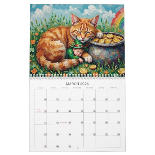 Katten 2026 Kalender (Mar 2026)