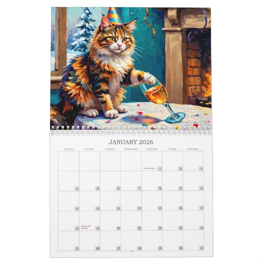 Katten 2026 Kalender (Jan 2026)