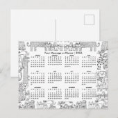 Katten 2026 kalender gepersonaliseerd bericht of n briefkaart (Voorkant / Achterkant)