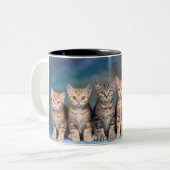 katten 325 ml tweekleurige koffiemok (Voorkant links)