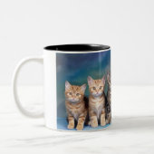 katten 325 ml tweekleurige koffiemok (Links)