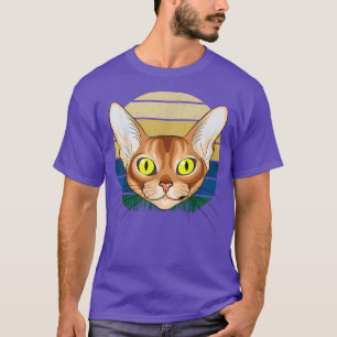Katten 365 Abyssiniaanse kat Retro T-shirt