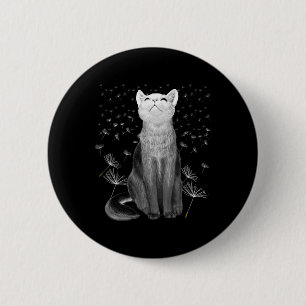 Katten 365 Katten 365 Paardenbloem Kat Grafisch Ronde Button 5,7 Cm