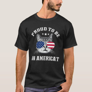 Katten 4 juli  Trots om een Amerikaanse patriot te T-shirt