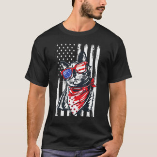 Katten 4 juli Vrouwen Katten Amerikaanse Vlag T-shirt
