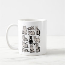 Katten 90s Vintage Esthetiek Retro Kat Illustratie