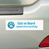 Katten aan Boord Bumpersticker (Op auto)